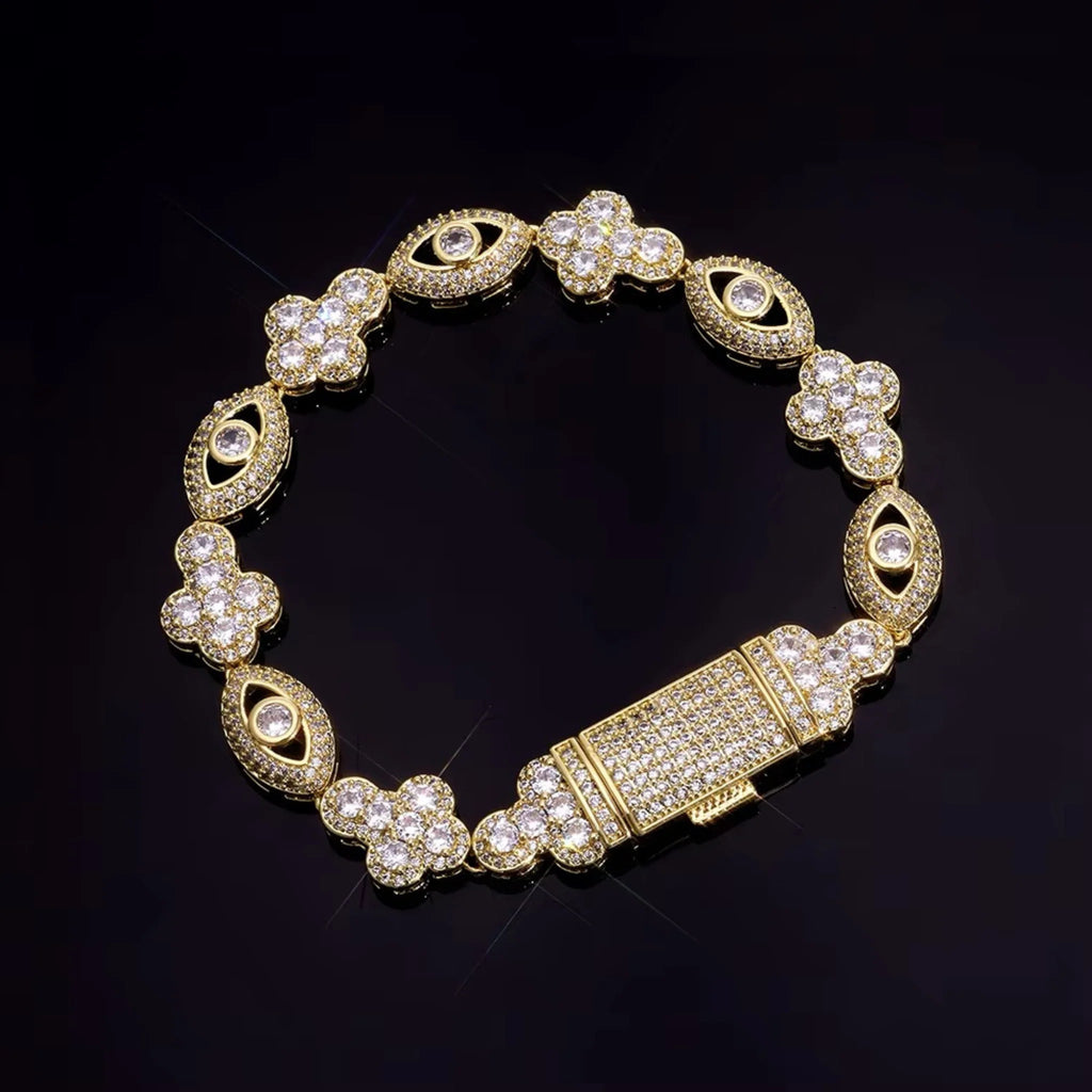 EYE STAR BRACELET - ICED OUT
