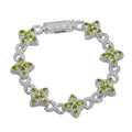 GREEN CLOVER BRACELET - ICED OUT