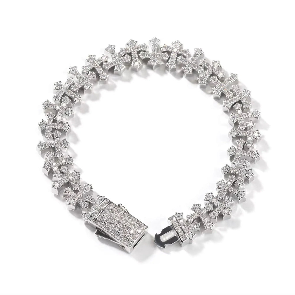 INFINITE CROSS BRACELET - ICED OUT