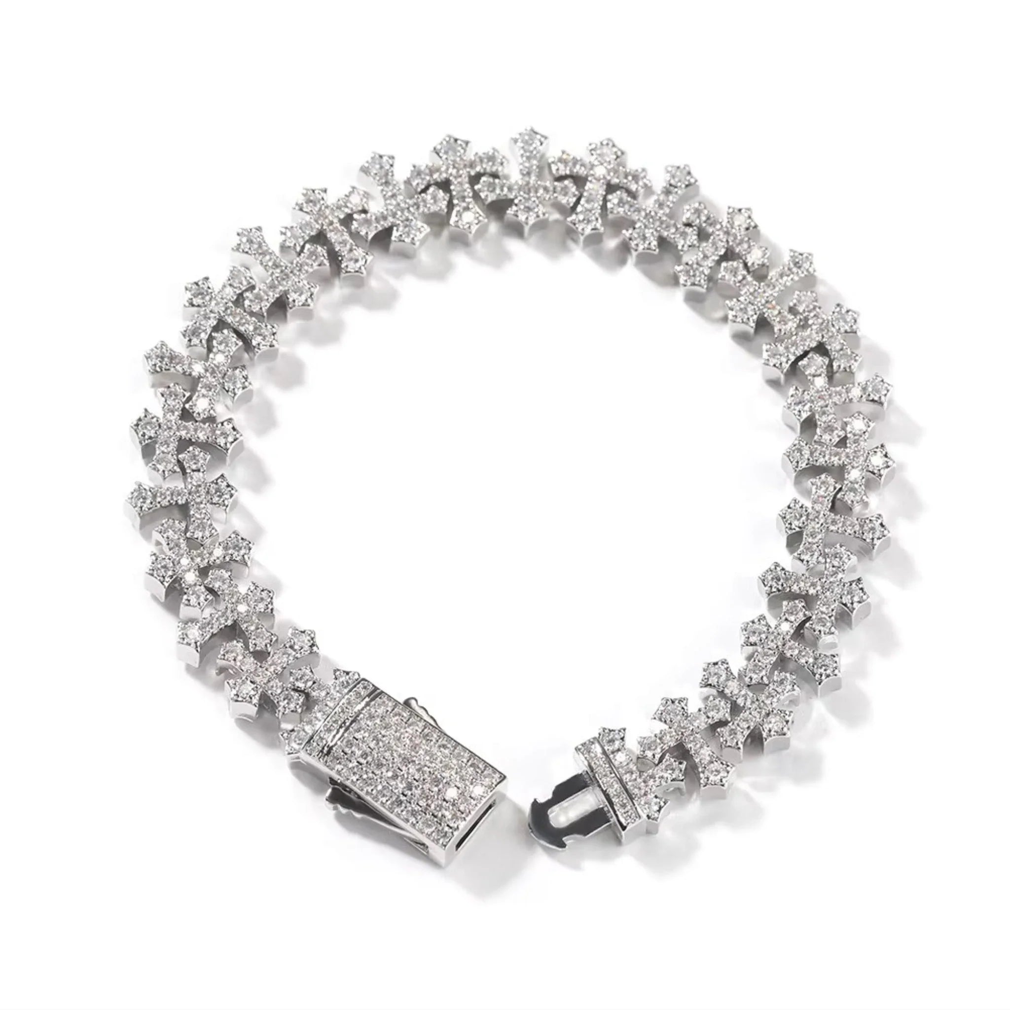 INFINITE CROSS BRACELET - ICED OUT