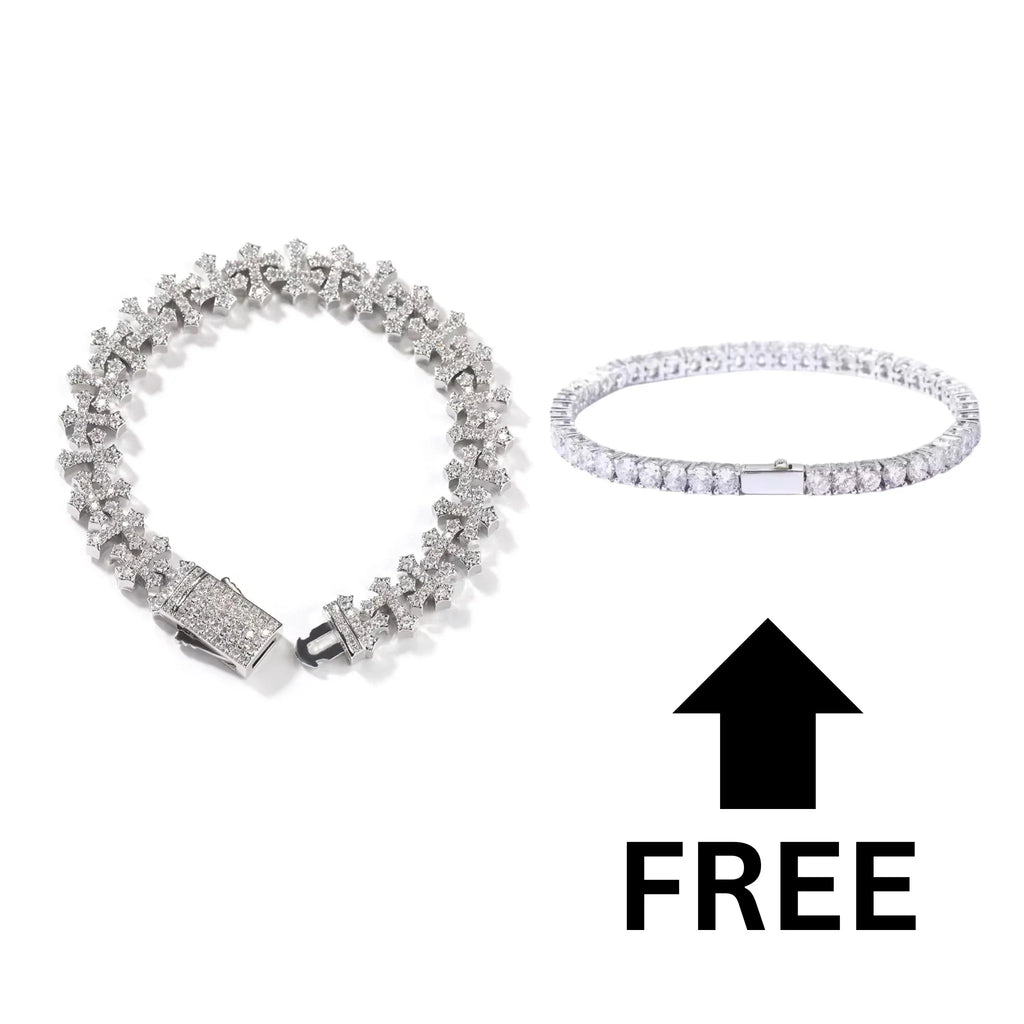 CROSS BRACELET + FREE 4MM TENNIS BRACELET