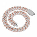 22MM CUBAN TWO TONE - ICED OUT